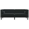 vidaXL Canapea Chesterfield Altele Negru 194 x 74.5 x 70.5 cm Catifea