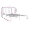 vidaXL Cadru de pat, alb, 160x200 cm, lemn masiv de pin