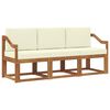 vidaXL Set de canapele de exterior 3 buc. Natural și Crem