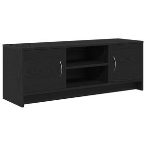 vidaXL Comodă TV din stejar negru 102x30x37,5 cm, lemn prelucrat
