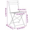vidaXL Scaun pliabil pentru grădină 2 pcs Alb 42 x 46 x 82cm Metal