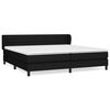 vidaXL Pat box spring cu saltea, negru, 200x200 cm, textil