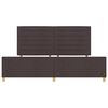 vidaXL Cadru de pat cu headboard Maro &icirc;nchis 200 x 200 cm țesătură