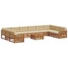 vidaXL Seturi de canapele 11 pcs Natural și Bej Lemn Solid de Acacia