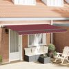 vidaXL Cortina Retractabilă Manual Burgundy 350 x 200 cm țesătură