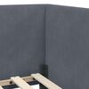 vidaXL Cadru de pat colțar Gri &icirc;nchis 90 cm x 190 cm Catifea