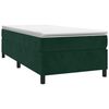 vidaXL Pat box spring cu saltea, verde închis, 90x190 cm, catifea