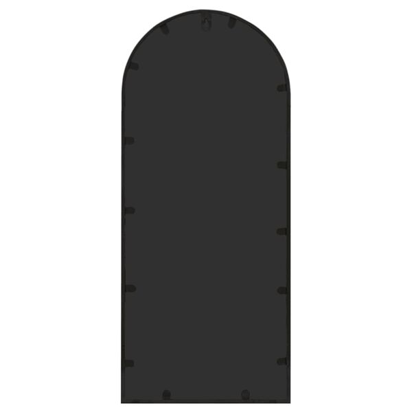 vidaXL Oglindă de grădină, negru, 100x45 cm, fier, uz exterior