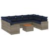 vidaXL Set canapele de grădină cu perne, 10 piese, gri, poliratan