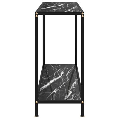 vidaXL Masă consolă, negru, 100 x 35 x 75 cm, sticlă securizată