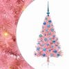 vidaXL Pom de Crăciun artificial pre-iluminat Roz 120 cm PVC