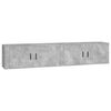 vidaXL Dulapuri TV montate pe perete, 2 buc., gri beton, 100x34,5x40cm