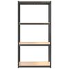 vidaXL Rafturi cu 4 niveluri, 4 buc., antracit, oțel și lemn prelucrat