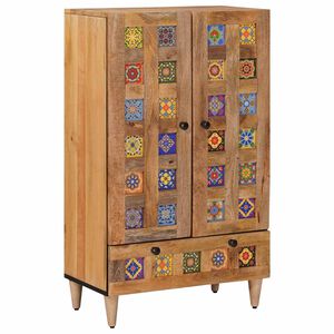 vidaXL Bufet natural 60 x 33,5 x 100 cm Lemn de mango solid