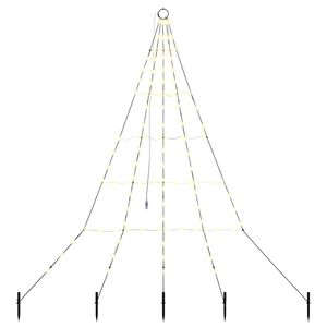 vidaXL Brad de Crăciun LED EKENAS 182 cm 112 LED-uri Alb cald Oțel