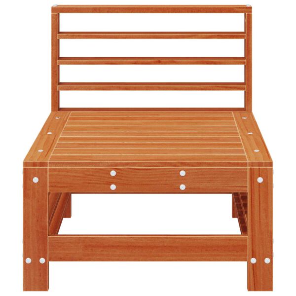 vidaXL Canapea de Grădină Din Mijloc Lemn masiv de pin Maro Ceară