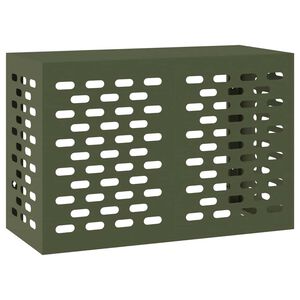 vidaXL Husă pentru aer condiționat Verde măsliniu 90 x 40 x 60 cm Oțel