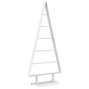 vidaXL Pom de Crăciun din metal KUOPIO 90 cm Oțel Alb