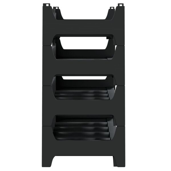 vidaXL Raft de sticle de vin, pentru 24 sticle, PP, stivuibil