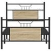 vidaXL Cadru pat fără saltea, stejar sonoma 75x190 cm lemn prelucrat