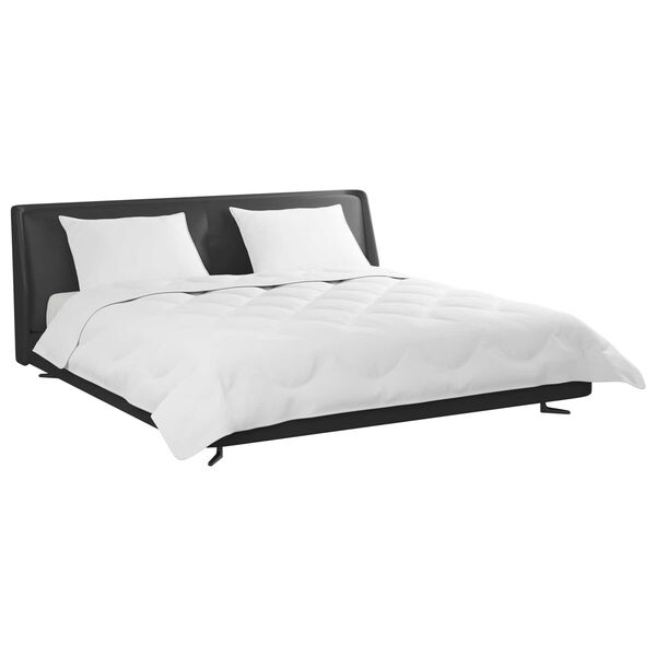 vidaXL Pilotă cu pernă 3 pcs Alb Microfibră