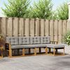 vidaXL Set de canapele de exterior 5 pcs Gri natural și deschis