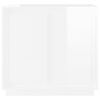 vidaXL Dulap, alb extralucios, 80x34x75 cm, lemn prelucrat