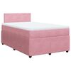 vidaXL Pat box spring cu saltea, negru, 120x190 cm, catifea