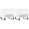 vidaXL Mese de cafea 2 buc. alb extralucios 50x46x50 cm lemn compozit