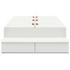 vidaXL Cadru de pat cu depozitare cu sertar Alb 75 cm Lemn compozit