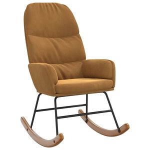 vidaXL Scaun balansoar, maro, catifea