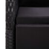 vidaXL Set mobilier de grădină, 9 piese, negru