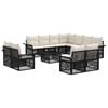vidaXL Set de canapele pentru grădină 12 buc. Negru și Alb crem
