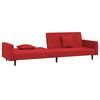 vidaXL Canapea extensibilă cu 2 locuri, 2 perne, roșu vin, catifea