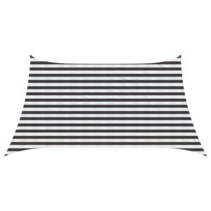 vidaXL P&acirc;nză de umbră Antracit și Alb 3 / 4 x 2 m HDPE