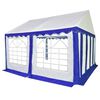 vidaXL Pavilion de grădină, albastru și alb, 3 x 4 m, PVC