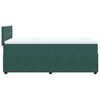 vidaXL Pat box spring cu saltea, verde &icirc;nchis, 90x190 cm, catifea