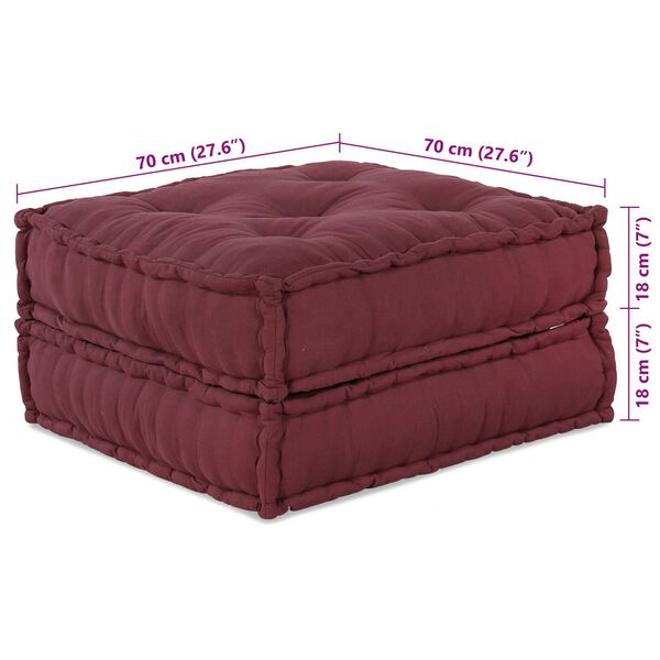 vidaXL Canapea modulară 2 pcs Bordo 140 x 70 x 36 cm țesătură