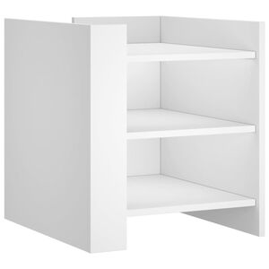 vidaXL Noptieră, alb, 45x50x50 cm, lemn prelucrat