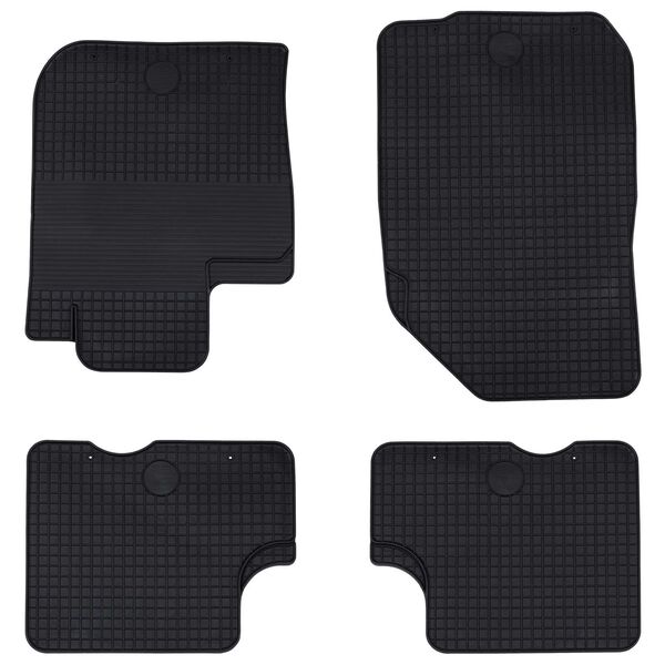 vidaXL Covor pentru mașină 4 pcs Negru Cauciuc