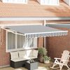 vidaXL Copertină retractabilă antracit/alb, 3x2,5 m, textil/aluminiu