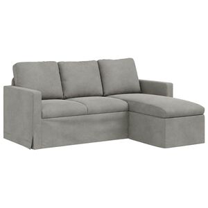 vidaXL Canapea Gri deschis 178 x 134 x 80 cm Catifea