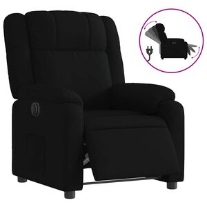 vidaXL Fotoliu rabatabil electric, negru, material textil