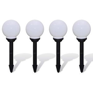 vidaXL Lămpi de exterior pentru alei LED 4 buc. 15 cm, cu țăruș de sol