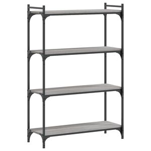 vidaXL Bibliotecă cu 4 niveluri gri sonoma 80x30x120 cm lemn prelucrat