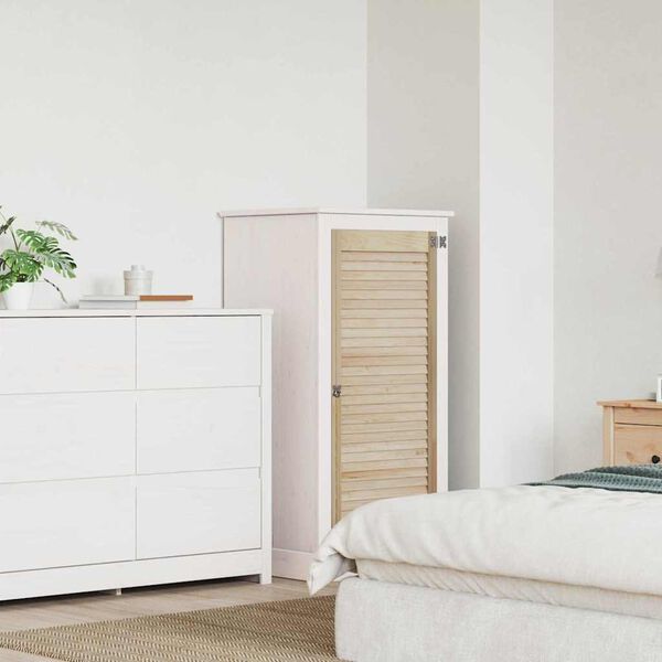 vidaXL Ușă de Dulap natural 140.5 x 2 x 59.5 cm Lemn de pin masiv