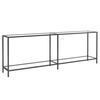 vidaXL Masă consolă, transparent, 220x35x75,5 cm, sticlă securizată