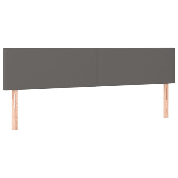 vidaXL Tăblii de pat, gri, 180x5x78/88 cm, piele ecologică
