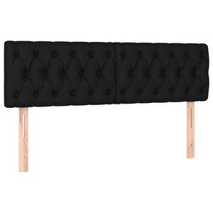 vidaXL Tăblii de pat, negru, 160x7x78/88 cm, textil