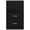 vidaXL Noptieră suspendată 2 pcs Stejar Negru 48,5 x 32,5 x 80 cm